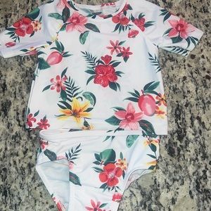 Old Navy 6-12 Month Two-Piece Floral Bathing Suit